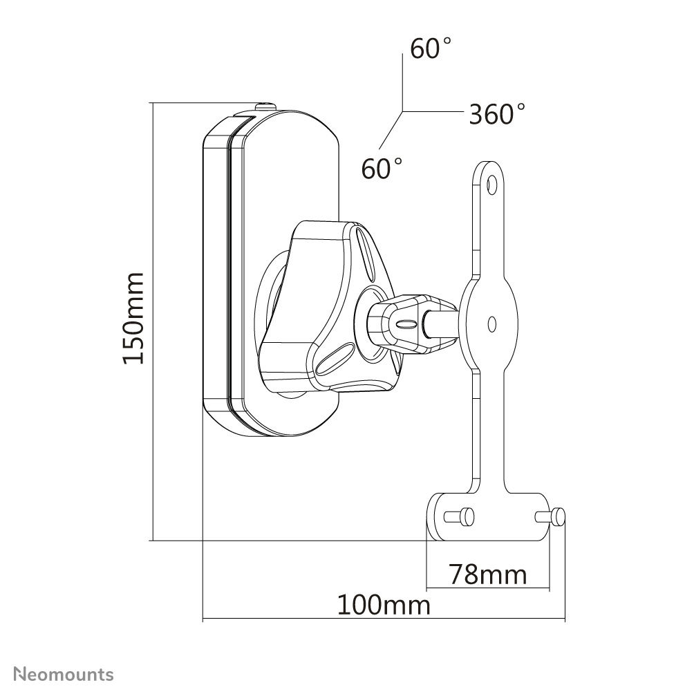 Neomounts Sonos Play1 & Play3 Wall Mount